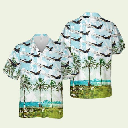 Ups Airlines Palm Tree Hawaiian Shirt