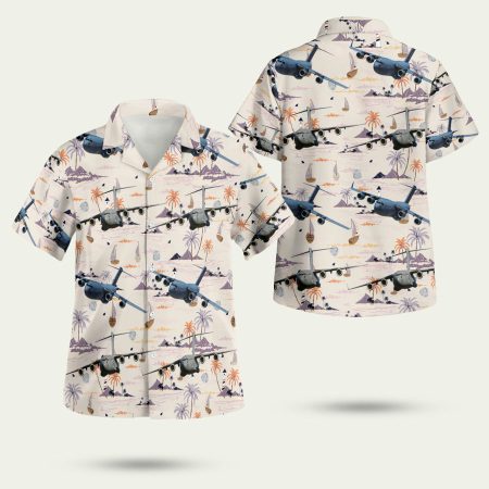 US Air Force Boeing C17 Globemaster Hawaiian Shirt