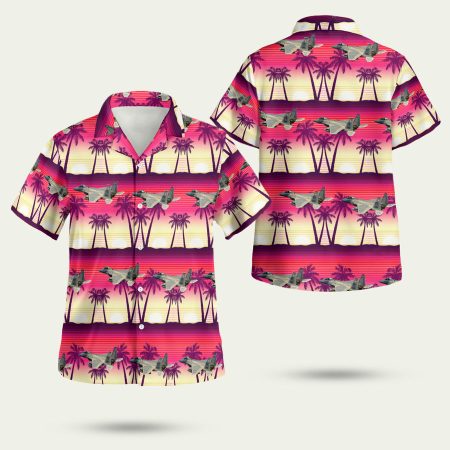 US Air Force Florida Air National Guard F15 Eagle Hawaiian Shirt