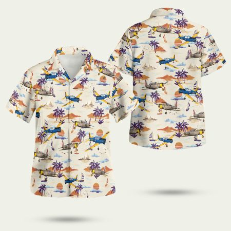 US Air Force Vultee BT13 Valiant Hawaiian Shirt