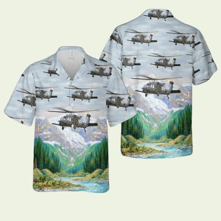 Us Army 160Th Special Operations Aviation Regiment Mh 60M Blackhawk Hawaiian Shirt
