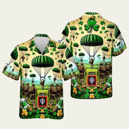 Us Army 82nd Airborne Division St Patrick’s Day 1 Hawaiian Shirt
