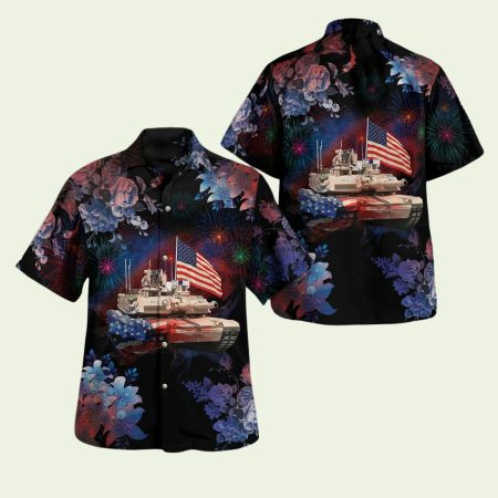 Us Army Abrams 4Th Of July Hawaiian Shirt