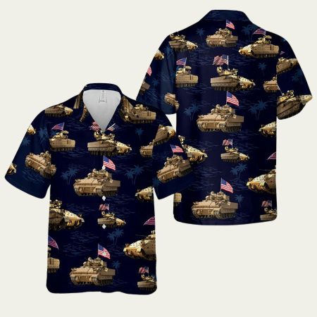 Us Army M2A3 Bradley 4Th July Hawaiian Shirt