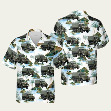 Us Army M35A2 Truck Hawaiian Shirt