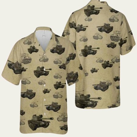 Us Army M48 Patton Tank Hawaiian Shirt