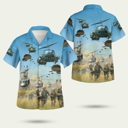 Us Army Parachute Hawaiian Shirt