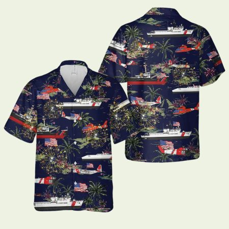 Us Coast Guard 4Th Of July Hawaiian Shirt