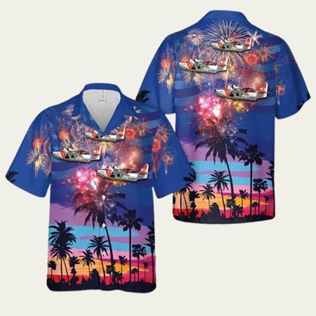 Us Coast Guard Grumman 4Th Of July Hawaiian Shirt