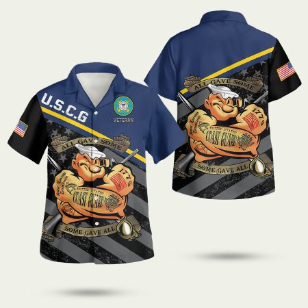 US Coast guard Popeye veteran All Gave Some Some Gave All Hawaiian Shirt