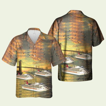 Us Cruise Ship New York City Hawaiian Shirt
