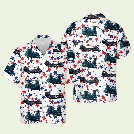 Us Navy Boeing Vertol Sea Knight 4Th Of July Hawaiian Shirt