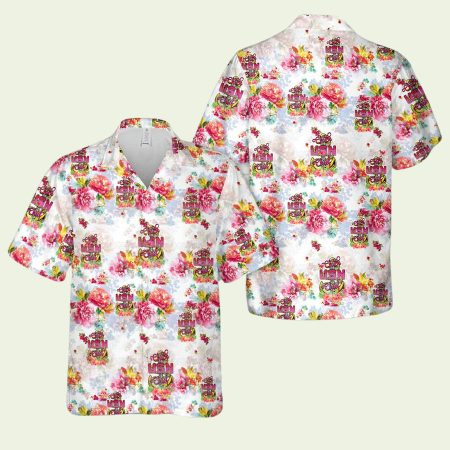 Us Navy Female Chick Chief Cpo Pink Hawaiian Shirt