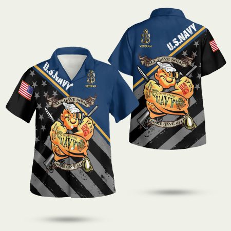 US navy Popeye veteran All Gave Some Some Gave All Hawaiian Shirt