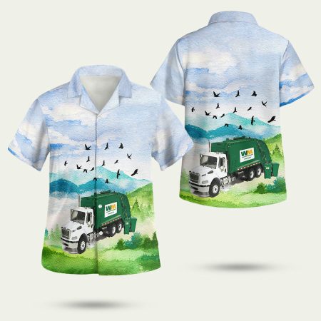 US Waste Management Garbage Roll off Hawaiian Shirt