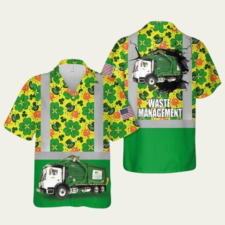 Us Waste Management St Patrick’s Day Hawaiian Shirt