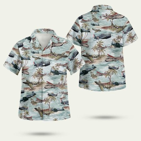 US WWII Aircraft Tropical 2 Hawaiian Shirt