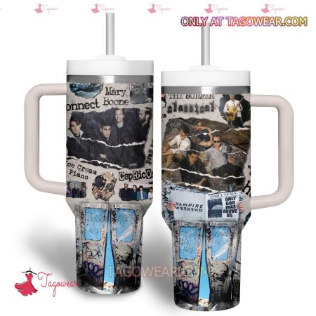 Vampire Weekend Daily News Only God Was Above Us HFN 30oz or 40oz Stainless Steel Tumbler With Handle