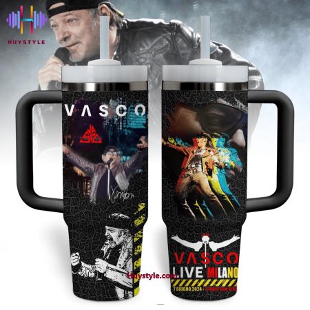 Vasco Rossi Live Milano 7 Giugno 2024 Stadio San Siro Quencher 30oz or 40oz Stainless Steel Tumbler With Handle NVA