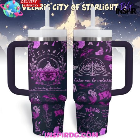 Velaris City of Starlight 30oz or 40oz Stainless Tumbler With Handle NVA