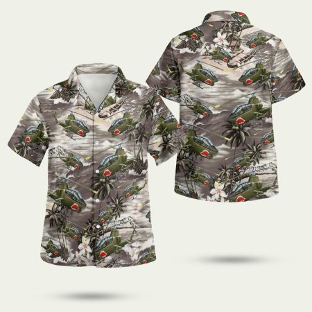 Vietnam Era AH 1 Cobra Helicopter Hawaiian Shirt