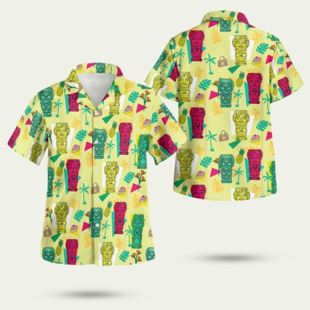 Vintage The Golden Girls Tiki Statue Hawaiian Shirt