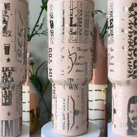 Wallen Music Album Music Custom Stanley Quencher 30oz or 40oz Engraved Stainless Steel Tumbler With Handle NNA