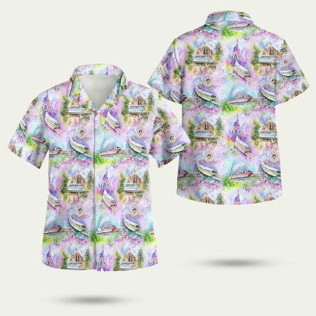 Watercolor Disney Monorail Hawaiian Shirt