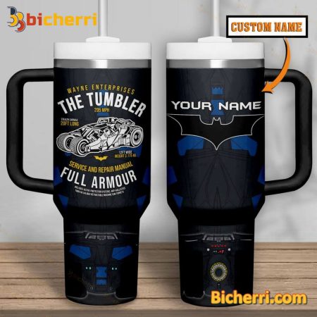 Wayne Enterprises The Tumbler Service And Repair Manual Full Armour Custom Name 30oz or 40oz Stainless Tumbler With Handle NVA