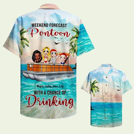 Weekend Forecast With A Chance Of Drinking Hawaiian Shirt