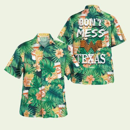 Whataburger Don’t Mess With Texas Tropical Hawaiian Shirt