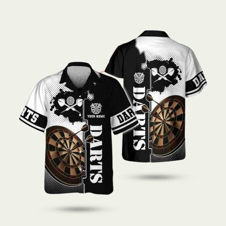 White Dartboard Hawaiian Shirt