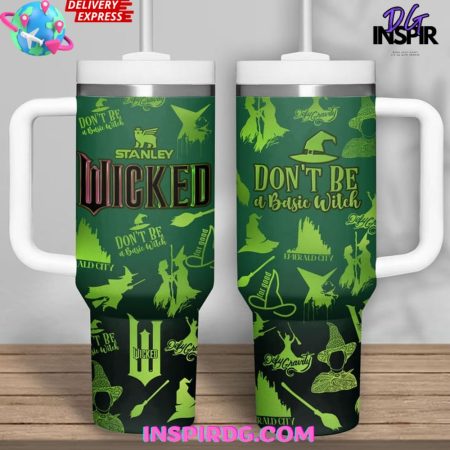 Wicked Dont Be a Basic Witch  30oz 40 oz Tumbler With Handle HG Cup