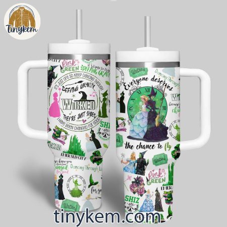 Wicked The Musical Insulated 30oz or 40oz Stainless Steel Tumbler With Handle HG With Handle