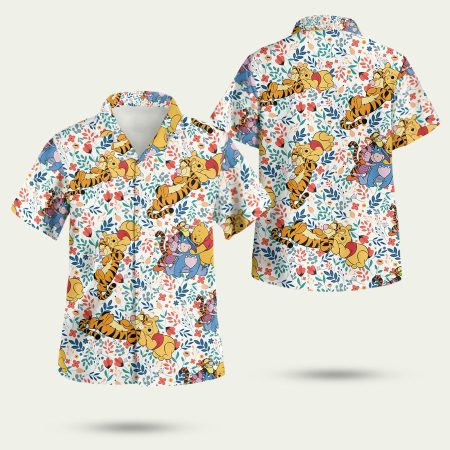 Winnie The Pooh Disney Pooh A Big Hug With Friends Hawaiian Shirt