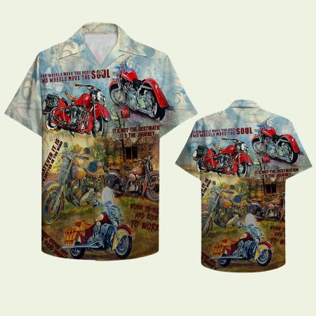 Work To Ride And Ride To Work Biker Hawaiian Shirt