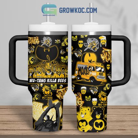 Wu Tang Killa Bees Hip Hop Black Version 30oz or 40oz Stainless Tumbler With Handle NVA
