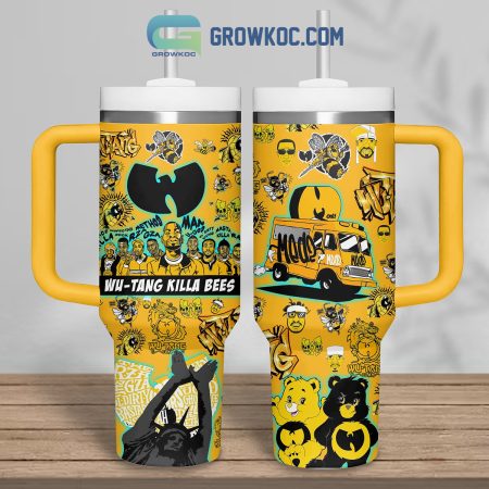Wu Tang Killa Bees Hip Hop Yellow Version 30oz or 40oz Stainless Tumbler With Handle NVA