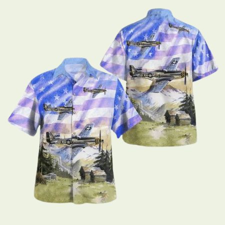 Wwii North American P51 Mustang Hawaiian Shirt