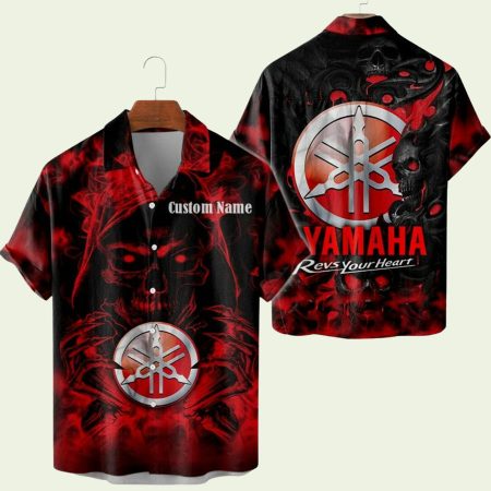 Personalized Yamaha Grim Reaper Skull Hawaiian Shirt