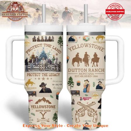 Yellowstone Dutton Ranch 40oz   30oz or 40oz Stainless Steel Tumbler With Handle HG