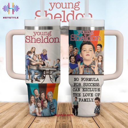 Young Sheldon No Formula For Success Can Exclude The Love Of Family Quencher 30oz or 40oz Stainless Steel Tumbler With Handle NVA