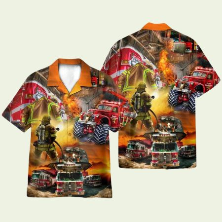 You’re The Fire In My Heart Firefighter Hawaiian Shirt