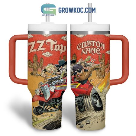 ZZ Top Rock Fan Drawing Fan Personalized  30oz or 40oz Stainless Steel Tumbler With Handle HG