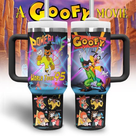 A Goofy Movie Disney Cartoon Custom Quencher Stainless Steel Custom Quencher 30oz or 40oz Stainless Steel Tumbler With Handle HG