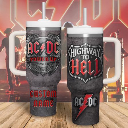 AC/DC Music Custom Stanley Cup 40 oz 30 oz Tumbler With Handle