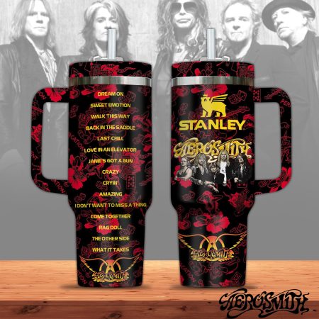 Aerosmith Music Custom Stanley Cup 40 oz 30 oz Tumbler With Handle