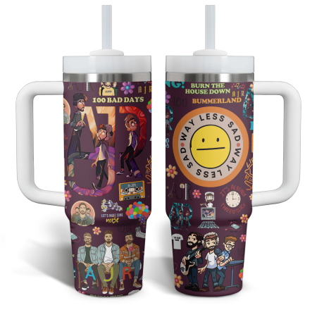 AJR Music Custom Stanley Quencher 30oz or 30oz or 40oz Stainless Steel Tumbler With Handle HG