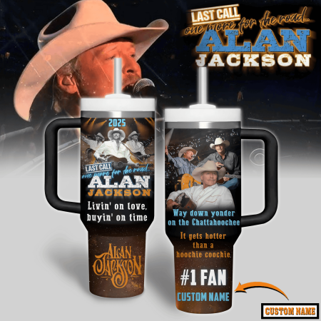 Alan Jackson Music Custom Stanley Cup 40 oz 30 oz Tumbler With Handle