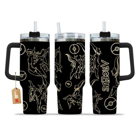 Arceus Pokemon Anime  Custom Quencher 30oz or 40oz Stainless Steel Tumbler With Handle HG
